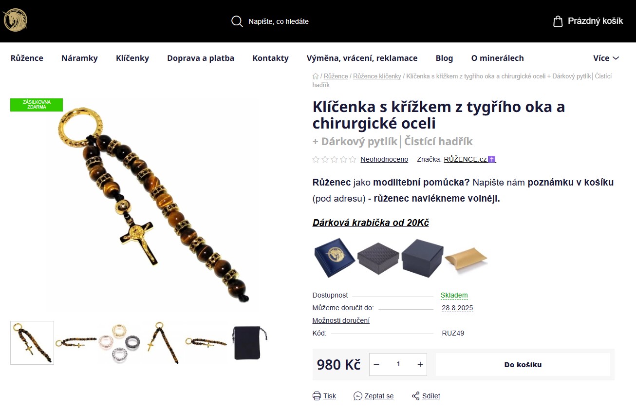 Krok 1 – výběr výchozího produktu