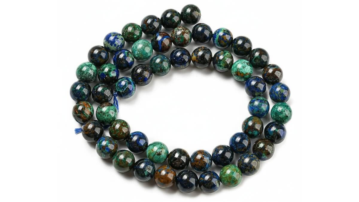 Azurit – detail modrého zbarvení