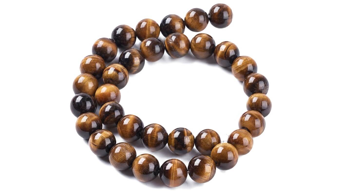 Tygří oko – detail chatoyance (odlesk)