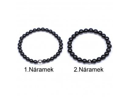 Párové náramky z achátu – celkový pohled