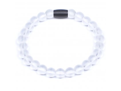 Luxusní dámský korálkový náramek křišťál zmrzlý jednoduchý Premium Clear Quartz AAAAAA Be Rare