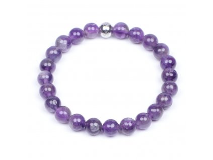 Luxusní dámský korálkový náramek ametyst levandulový Simple Ametyst lavender amethyst AAAAAA | Be Rare
