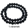 Párový náramek pánský wrap černý náramek z achátu