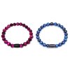 Náramky pro páry z minerálů tygřího oka růžové a modré