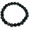 Náramek z broušeného achátu černé barvy lesklý matný