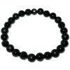 Pánský náramek z achátu černý fasetovaný lesklý matný