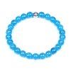 Pánský korálkový náramek Simple Aqua Blue modrý – celkový pohled