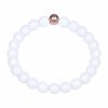 Luxusní dámský korálkový náramek bílý Simple White Rose Gold | Be Rare