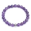 Precizní dámský korálkový náramek ametyst levandulový Simple Ametyst lavender amethyst AAAAAA | Be Rare