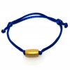 Pánský párový provázkový náramek modrý matně zlatý prvek BeRare