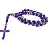 Růženec na krk z ametystu a chirurgické oceli