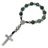 Desátek růženec náramek z mechového achátu a chirurgické oceli