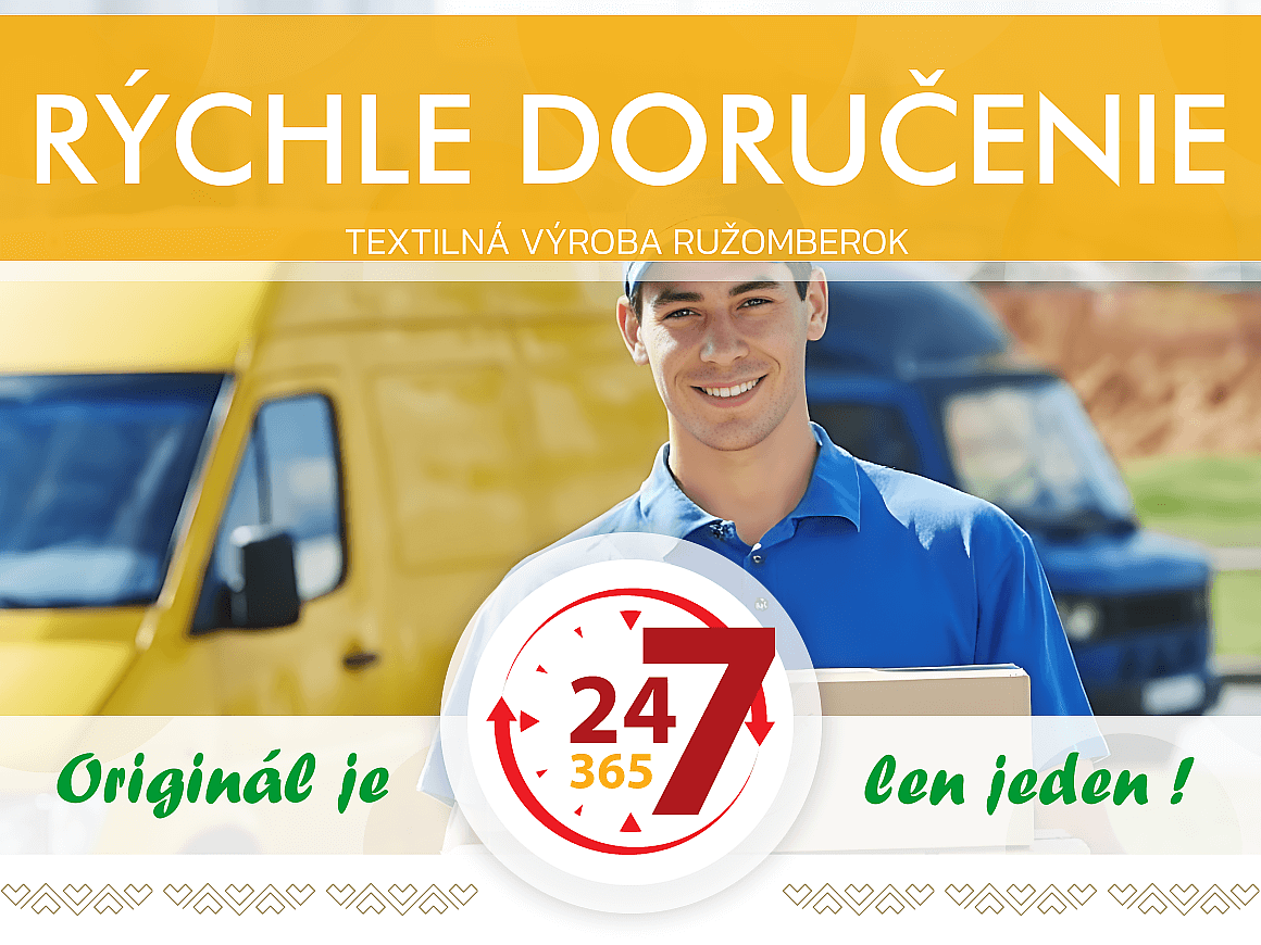 RUŽOMBEROK TEXTIL - RÝCHLE DORUČENIE ZÁSIELOK