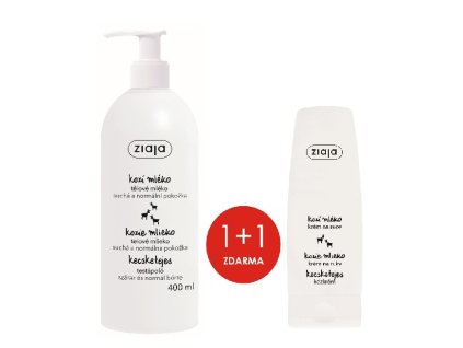 Ziaja Kozí mléko tělové mléko 400 ml + Kozí mléko krém na ruce 80 ml 1+1 ZDARMA