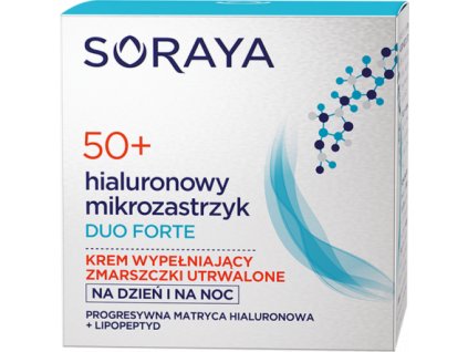 soraya hyaluronic micro-injection  DUO FORTE Krém proti vráskám vyplňující trvalé vrásky na den/noc 50+ 50ml