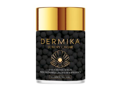 DERMIKA LUXURY CAVIAR Kawiorowe serum przeciwzmarszczkowe w kapsułkach 60g EAN 5902046768584 słoik