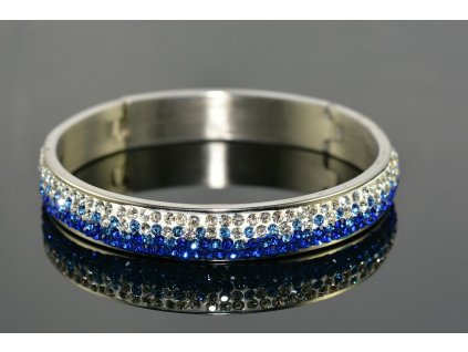 781 s0659 pevny naramek blue silver z chirurgicke oceli