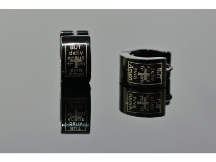 908 s0774 nausnice krouzky black z chirurgicke oceli