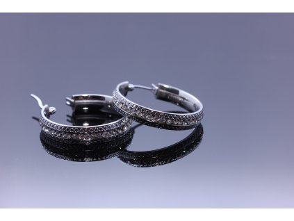 1297 s0891 top nausnice z chirurgicke oceli s krystalky