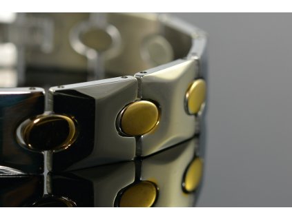 2980 s1342 naramek z chirurgicke oceli gold silver 21 5 1 3cm