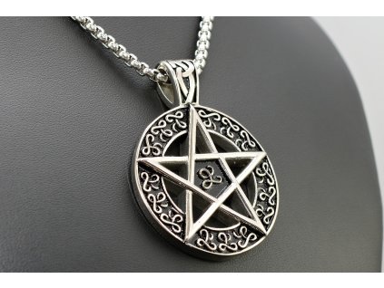 3722 s1570 privesek pentagram z chirurgicke oceli