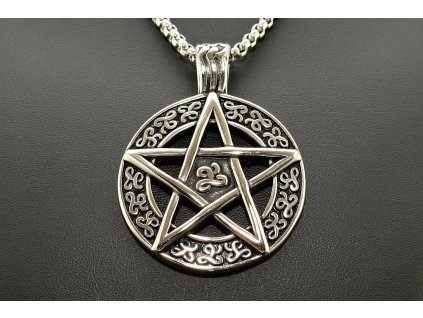 3776 s1588 privesek pentagram z chirurgicke oceli