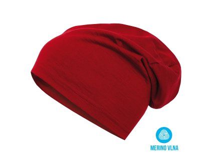Merino čepice Merhat červená (Velikost OneSize)
