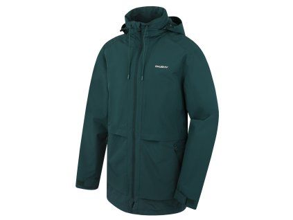 Pánský hardshell kabát Nevr M dk. green (Velikost S)