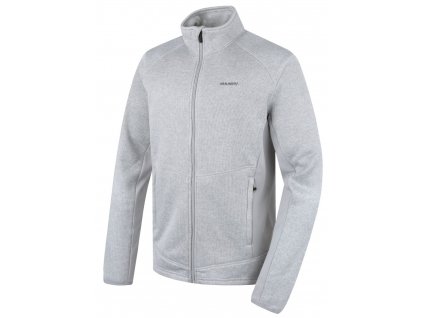 Pánský fleecový svetr na zip Alan M light grey