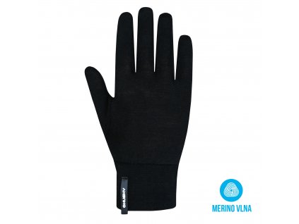 Unisex merino rukavice Merglov black