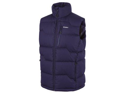 Pánská péřová vesta na zip Deep M dark blue (Velikost L)