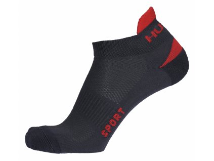 Ponožky Sport antracit/červená