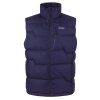Pánská péřová vesta na zip Deep M dark blue (Velikost L)