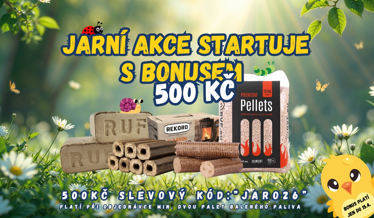RVF Jarní akce na palivo - pelety, brikety, či dřevo za nejlepší ceny v roce