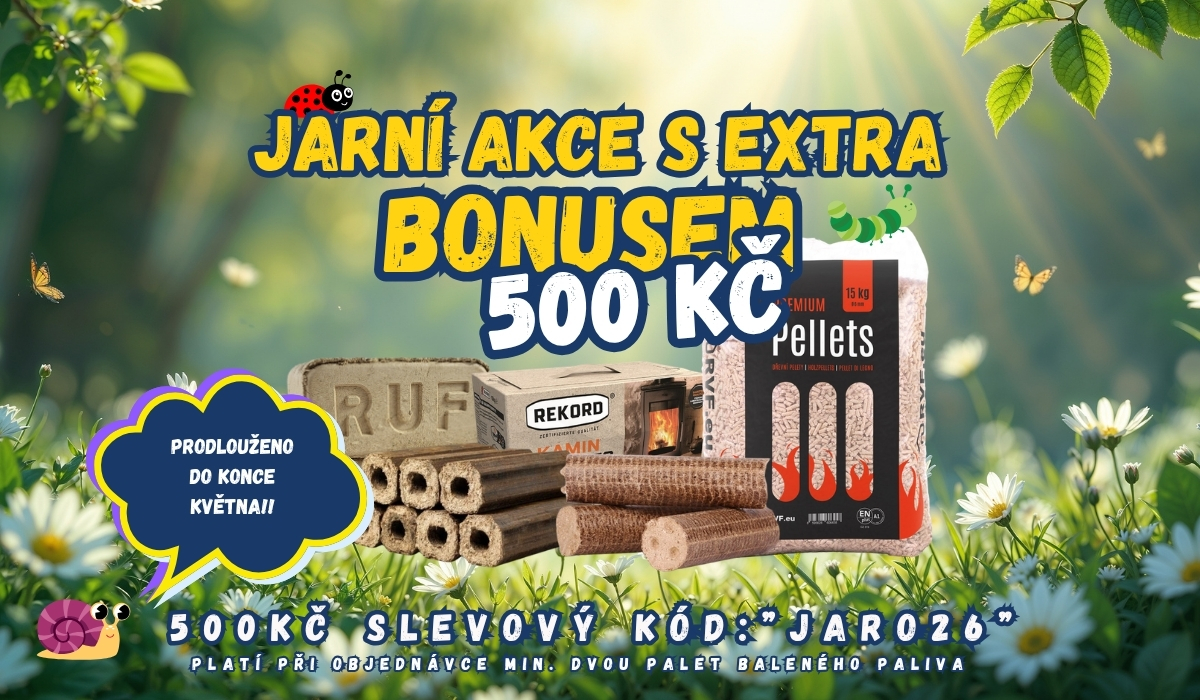 RVF Jarní akce na palivo - pelety, brikety, či dřevo za nejlepší ceny v roce