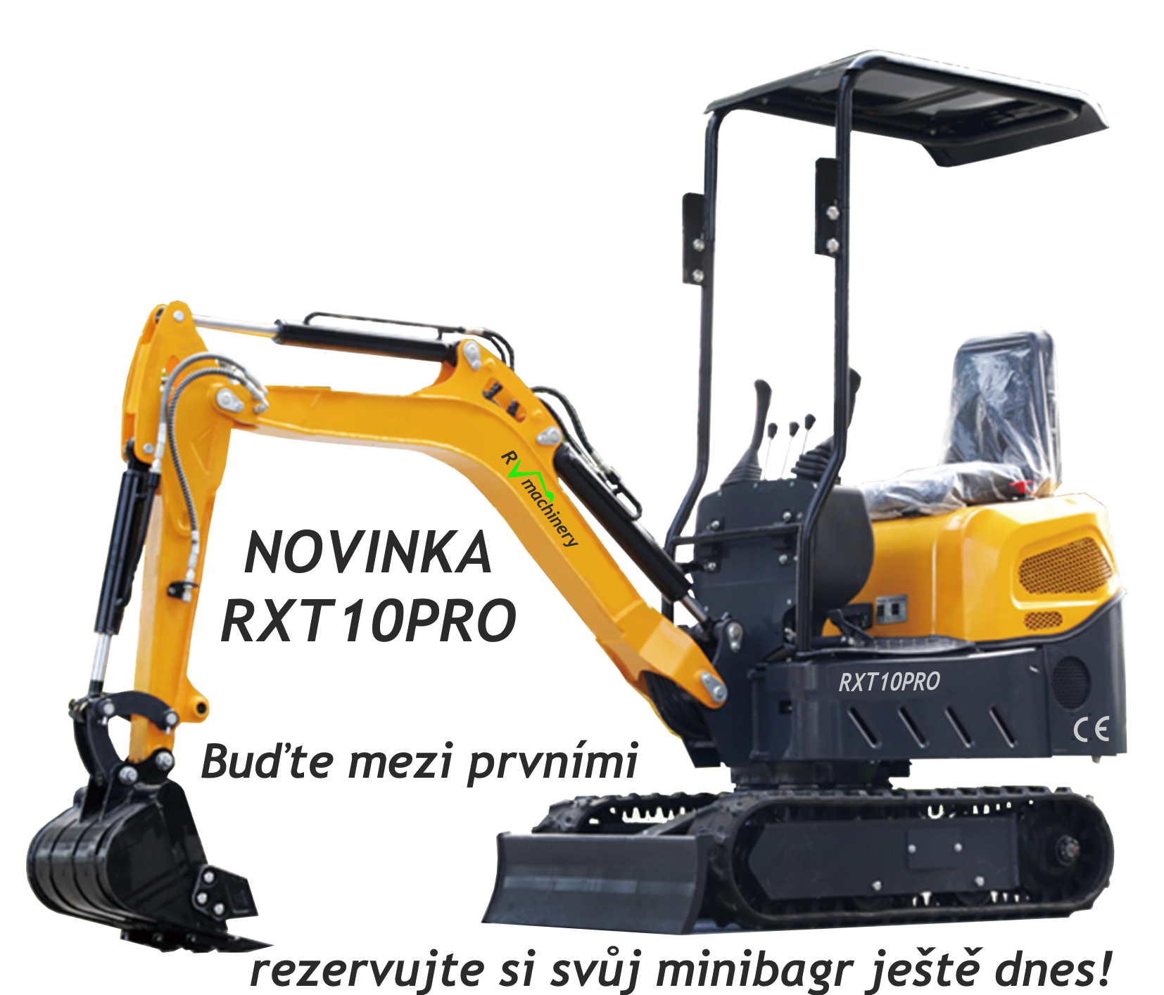 Kompaktní minibagr RXT10PRO 1T s výkonným motorem Koop, teleskopickým podvozkem a mimoosým kopáním. Ideální volba pro úzké prostory a náročné terénní práce. Maximální hloubka kopání 1759 mm, šířka 750–950 mm a hmotnost 1000 kg. Perfektní poměr ceny a výko