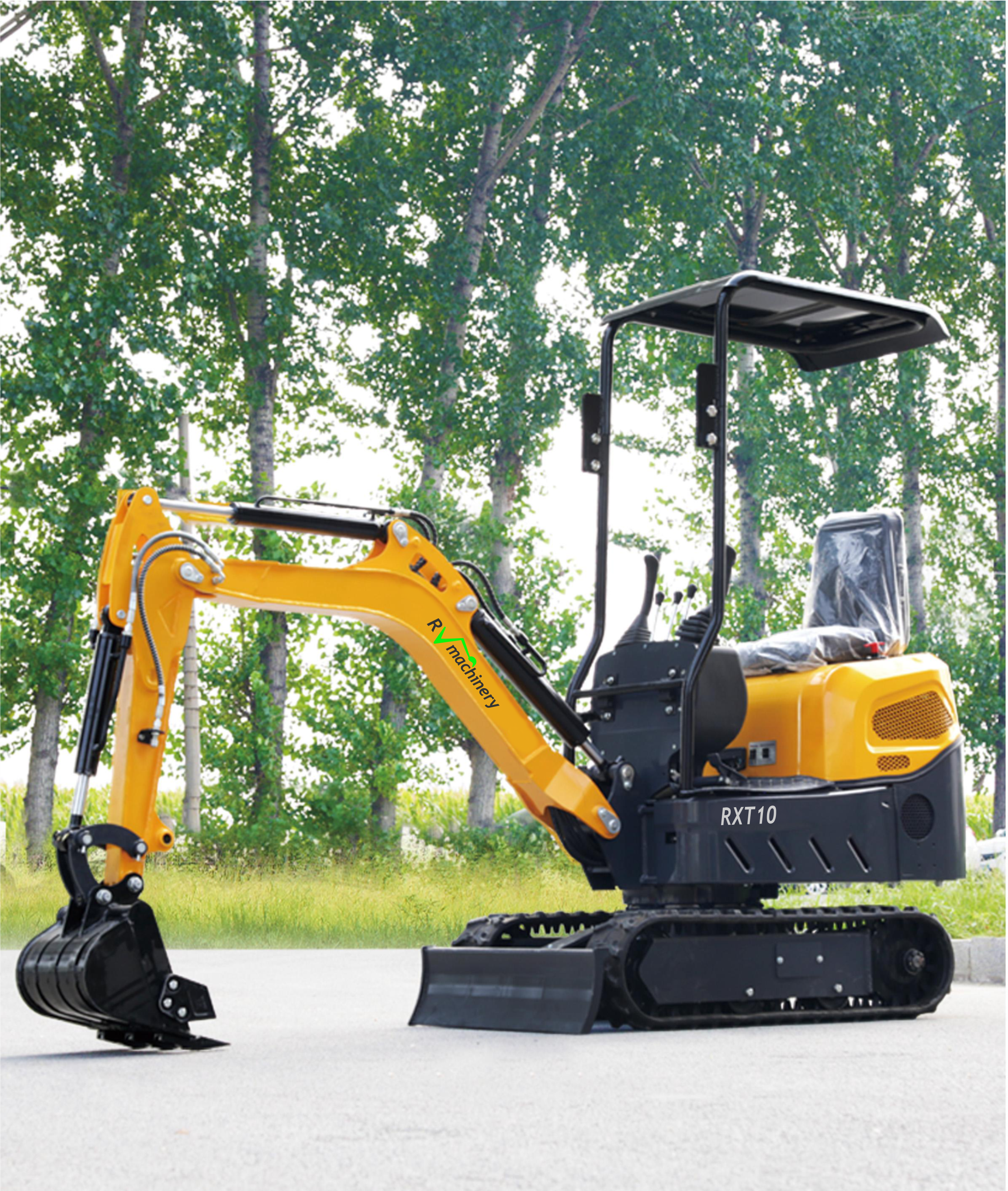 Minibagr RXT10 1T – teleskopicky stroj s důrazem na stabilitubustní konstrukci.