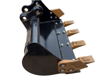 Podkopová lžíce 600 mm pro minibagry 1000–1800 kg – ideální pro výkopy základů a stavební práce, odolná konstrukce se zuby pro snadné pronikání do půdy. Hmotnost: cca 35 kg.