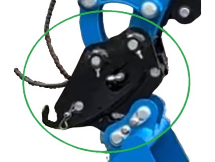 Detail hydraulického rychloupínáku – pevná a odolná konstrukce zajišťuje dlouhou životnost a spolehlivost při intenzivním použití.