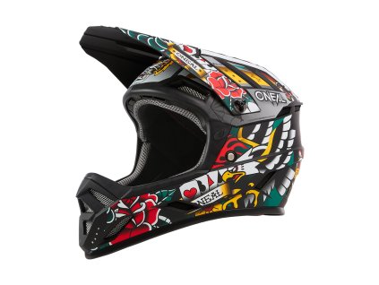 O´Neal přilba BACKFLIP INKED (velikost XS, materiál Skořepina 72% ABS, 26% EPS, polstrování 82% Polyester, 18% Lycra, váha 1030)