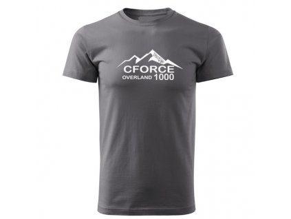 Pánské tričko BASIC129 OVERLAND CFMOTO & RWDRACING šedé