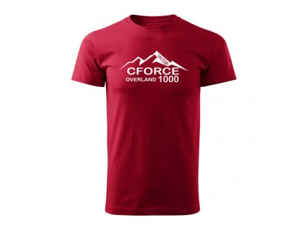 Pánské tričko BASIC129 OVERLAND CFMOTO & RWDRACING červené