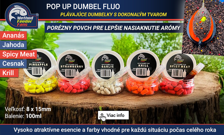 Plávajúce dumbelky Method Feeder Fans Pop Up Dumbel Fluo 8x15mm