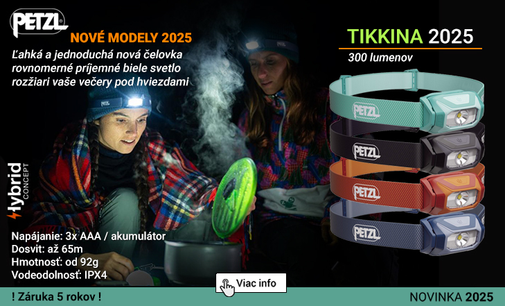 Čelovka Petzl Tikkina 2025 - 300 lumenov