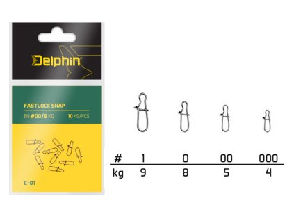 Rybárske potreby - Karabínka Delphin Fastlock Snap C-01