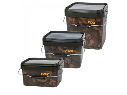 Rybárske potreby - Vedro Fox Camo Square Carp Bucket