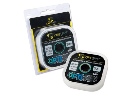 Rybárske potreby - Carp Spirit Opti-Mex 100% Fluorocarbon Hooklink 20m