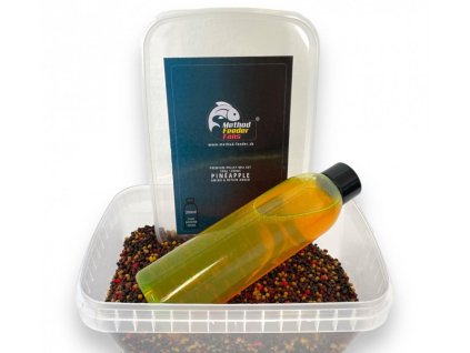 Rybárske potreby - Pelety + booster Method Feeder Fans Premium Pellet Mix Set Fluo
