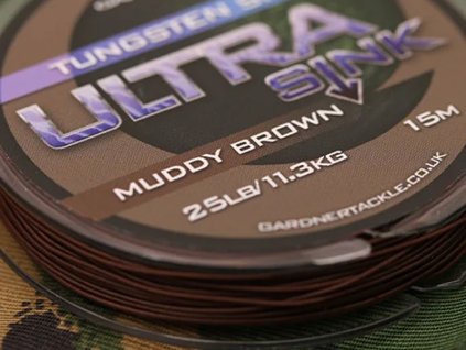 Rybárske potreby - Šnúrka Gardner Ultra Sink Tungsten Skin Muddy Brown