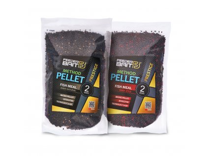 FeederBait Pellet Prestige Dark 2mm 800g (Příchuť NATURAL)